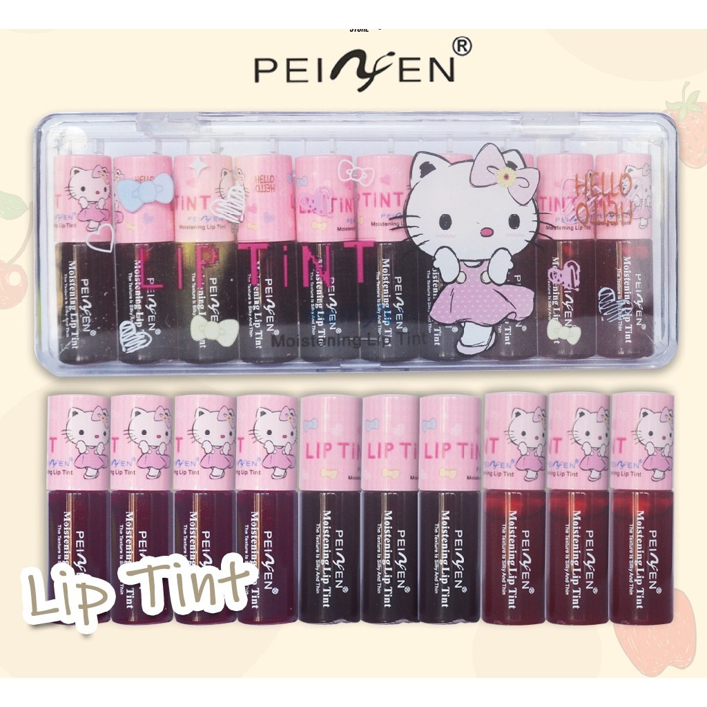 ECER NEW LIPTINT PEIYEN HELLO KISSY PNF MINI MOISTENING LI11PTIN WATER SENSATION