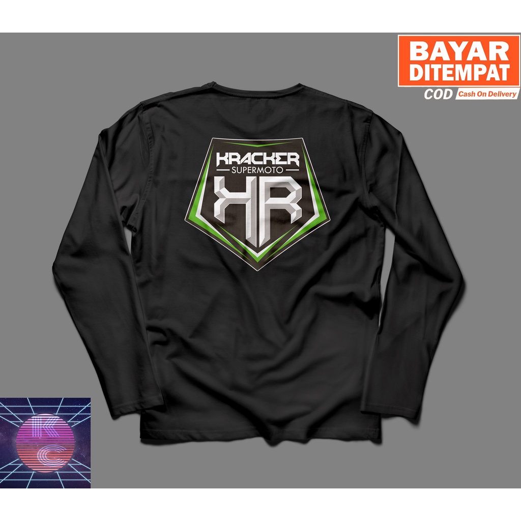 KAOS BAJU LENGAN PANJANG KRACKER SUPERMOTO BIG SIZE JUMBO KAOS MOTOR PRIA WANITA