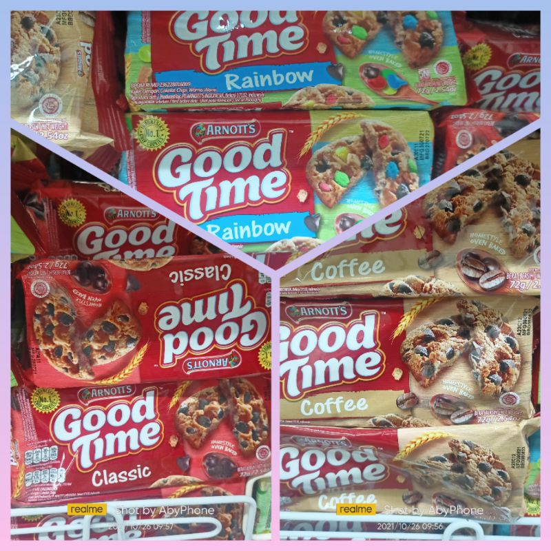 

Goodtime Cookies All Varian Rasa Rainbow/Classic/Coffee 72gr