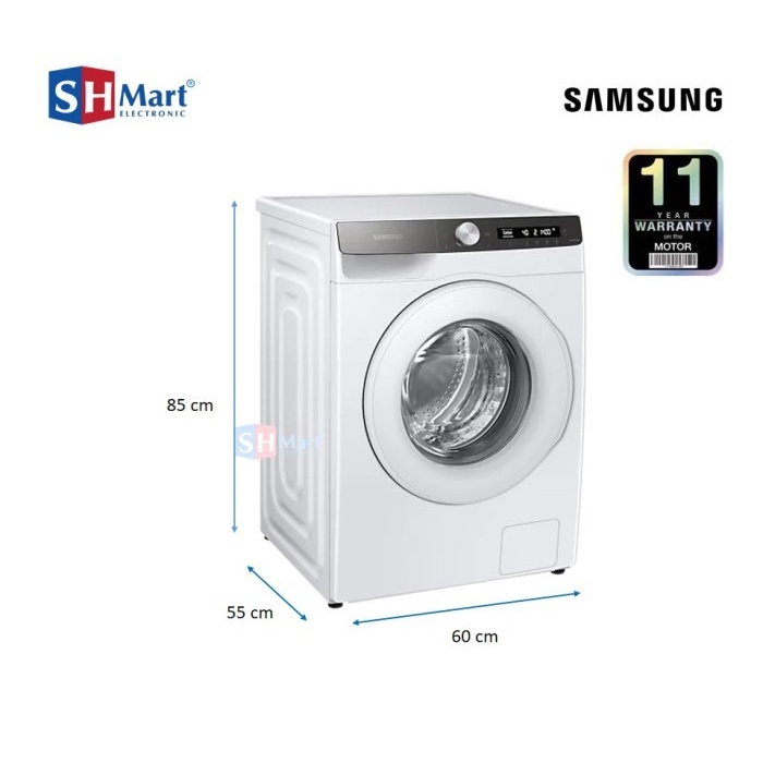 MESIN CUCI FRONT LOADING SAMSUNG 9 KG WW90T504DTT/SE WITH ECO BUBBLE WW90T (MEDAN)