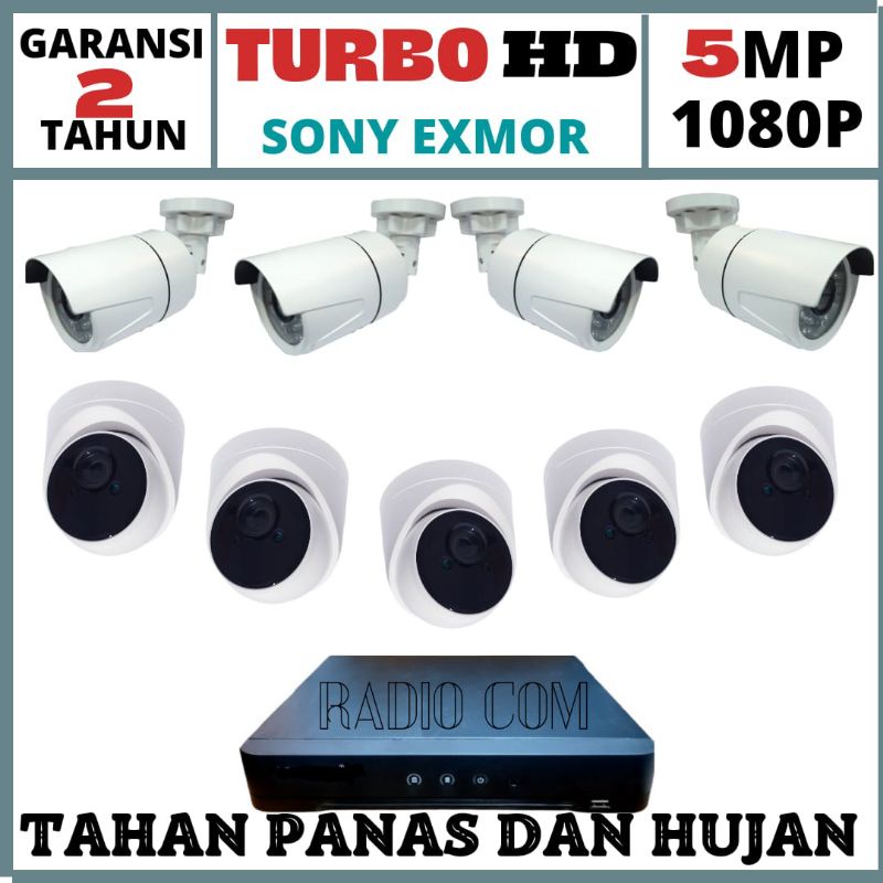 paket cctv  16 channel 9 camera 5mp 1080p ir sony turbo hd Sony exmor