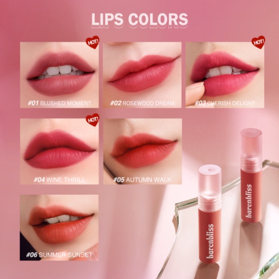 BNB barenbliss Cherry Makes Cheerful Lip Velvet korea Lipcream「24H Moisturizing ]