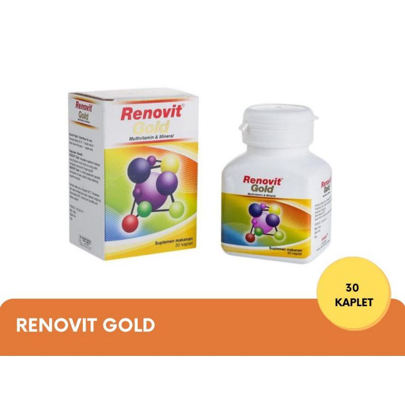 Renovit Multivitamin dan Mineral Renovit Gold Multivitamin dan Mineral 30 kablet