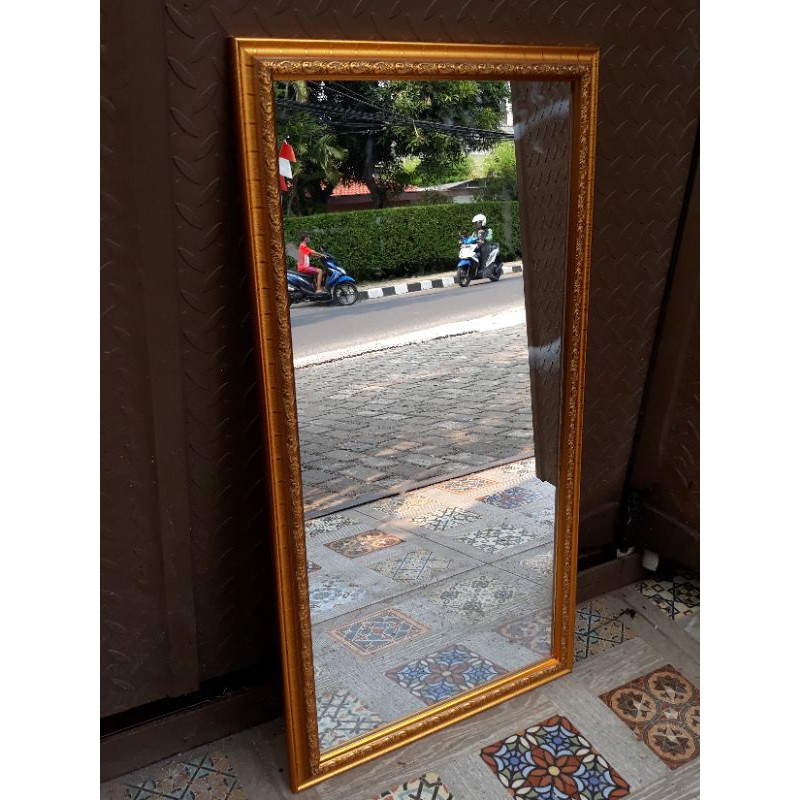 CERMIN GANTUNG / MIRROR / CERMIN SEPAROH BADAN-Gold