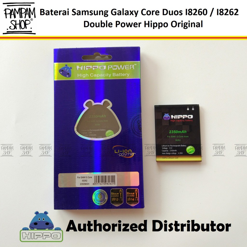 Baterai Hippo Double Power Original Samsung Galaxy Core 1 Duos I8260 I8262 Batre Batrai HP Hipo SEIN