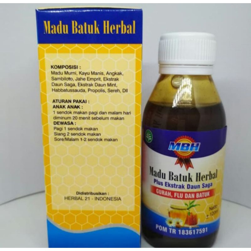 MBH MADU HERBAL GURAH FLU & BATUK PLUS DAUN SAGA
