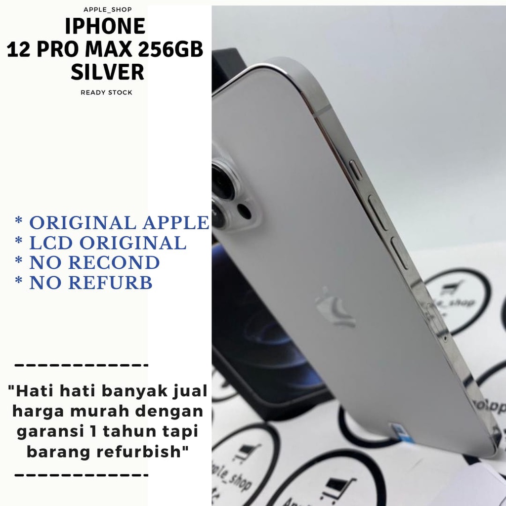 iphone 12 pro max 256gb silver Lcd Original Mulus Original Bukan Refurbish / Rekondisi