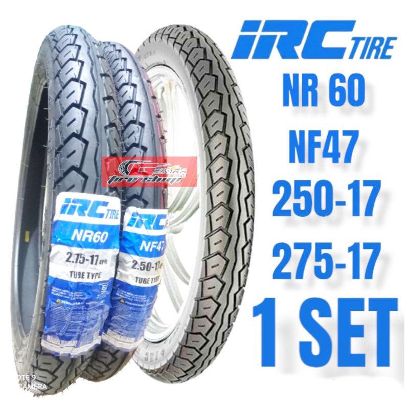 Ban Montor Irc Nr 60 Nf 47 250-17 dan 275-17 ban honda supra revo vega jupiter satria smash shogun ban luar ring 17 ban montor ring 17 ban irc 70/90-17 dan 80/90-17 ban r17 non tubles ban irc 250-17 dan 275-17 ban irc nr 60 ban belakang bebek ban bebek