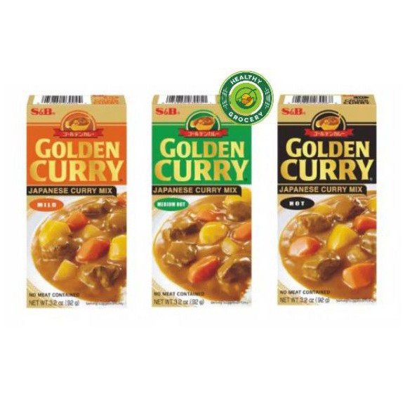 S&amp;B GOLDEN CURRY 92GR / MILD / MEDIUM HOT / HOT