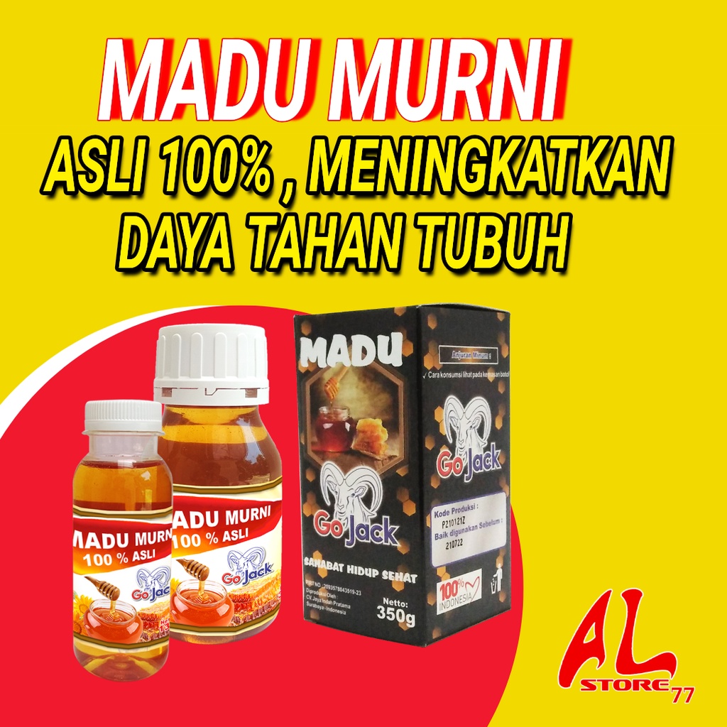 

Madu Murni Asli 100% Meningkatkan Daya Tahan Tubuh / Madu Lebah Go JACK 130gr & 350gr