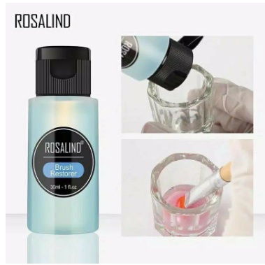 ROSALIND Brush Restorer 30ml / Nail Brush cleanser pembersih kuas nail art gel brush cleaner Nail Ge