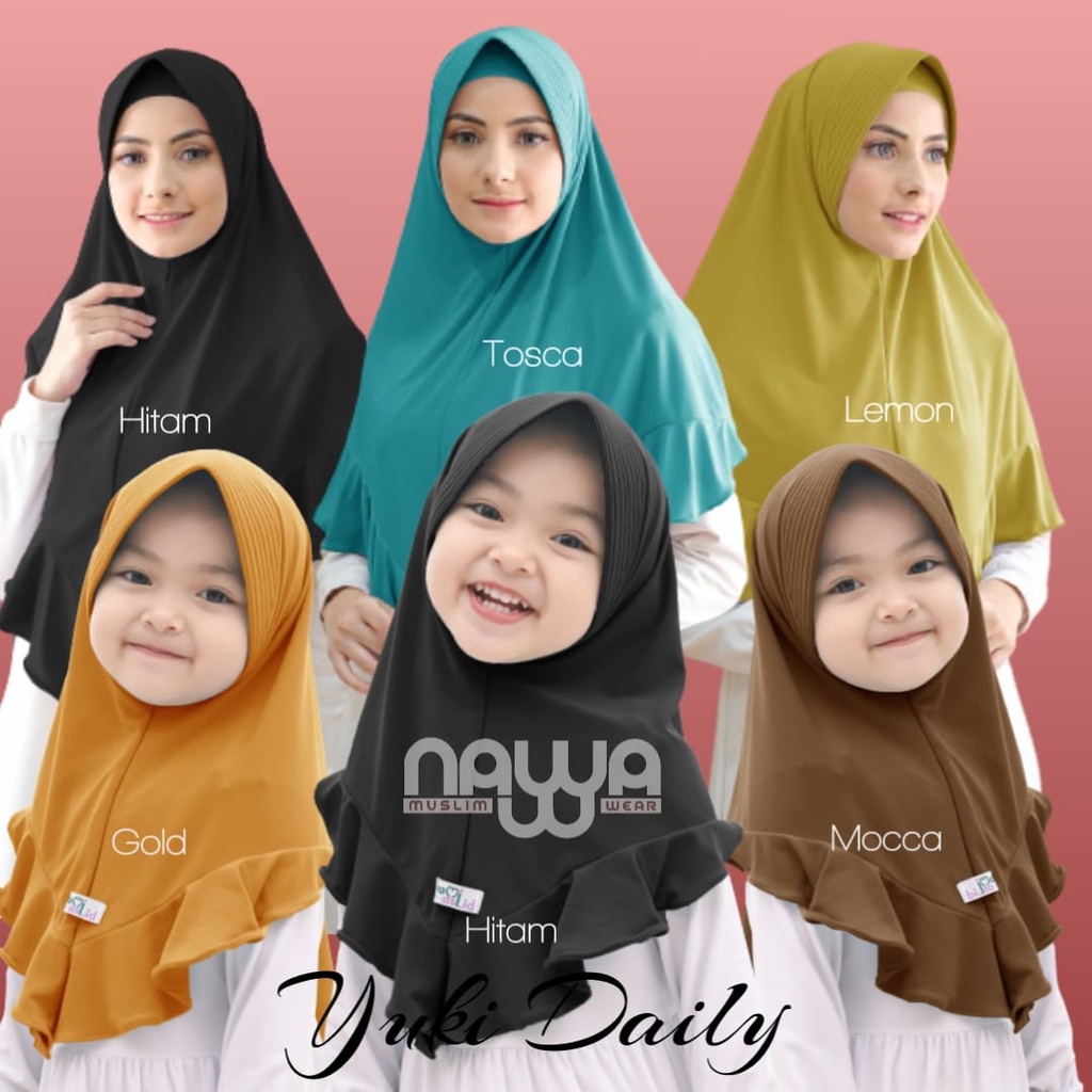 Momiasi - Kerudung Anak Jilbab Hijab Anak Bayi Perempuan Premium Yuki Daily