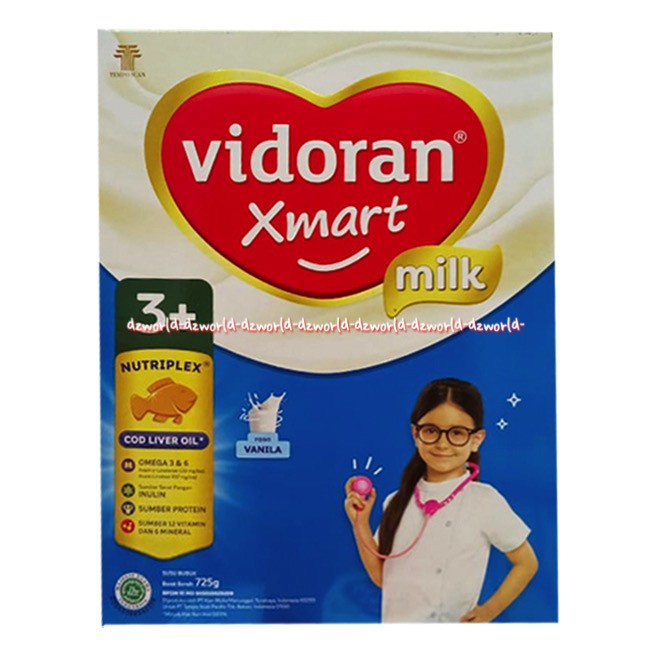 Vidoran Xmart madu Vanilla Milk 3+ 725gr Susu Formula Untuk 3-5tahun Fidoran Smart 3 Plus Rasa Vanila