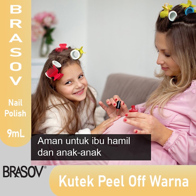 Brasov Nail Polish Peel-Off /Kutek Cat Kuku Kupas 9 ml ( 12 botol )