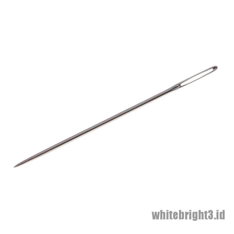 ❤White3 Warna Putih❤ 11pcs / set Jarum Jahit Rajut Dengan Bentuk Bulat Dan Bahan stainless Steel Ukuran 43 / 65 / 80cm