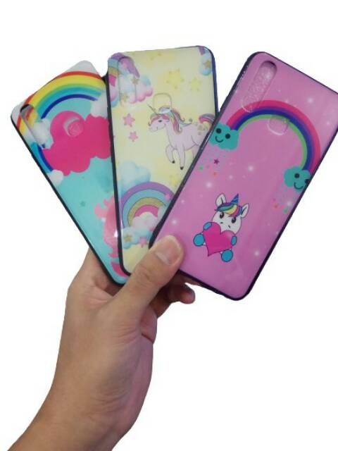 CASE FUZE GLASS UNICORN + IRING LOVE VIVO Y12 Y15 Y17