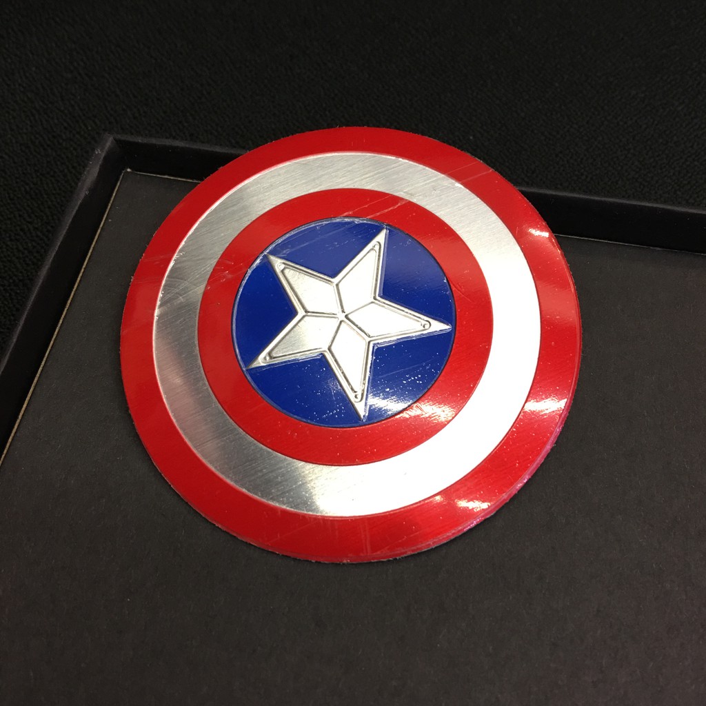 Tempelan Stiker Emblem Mobil Kapten Amerika Captain America Aluminium