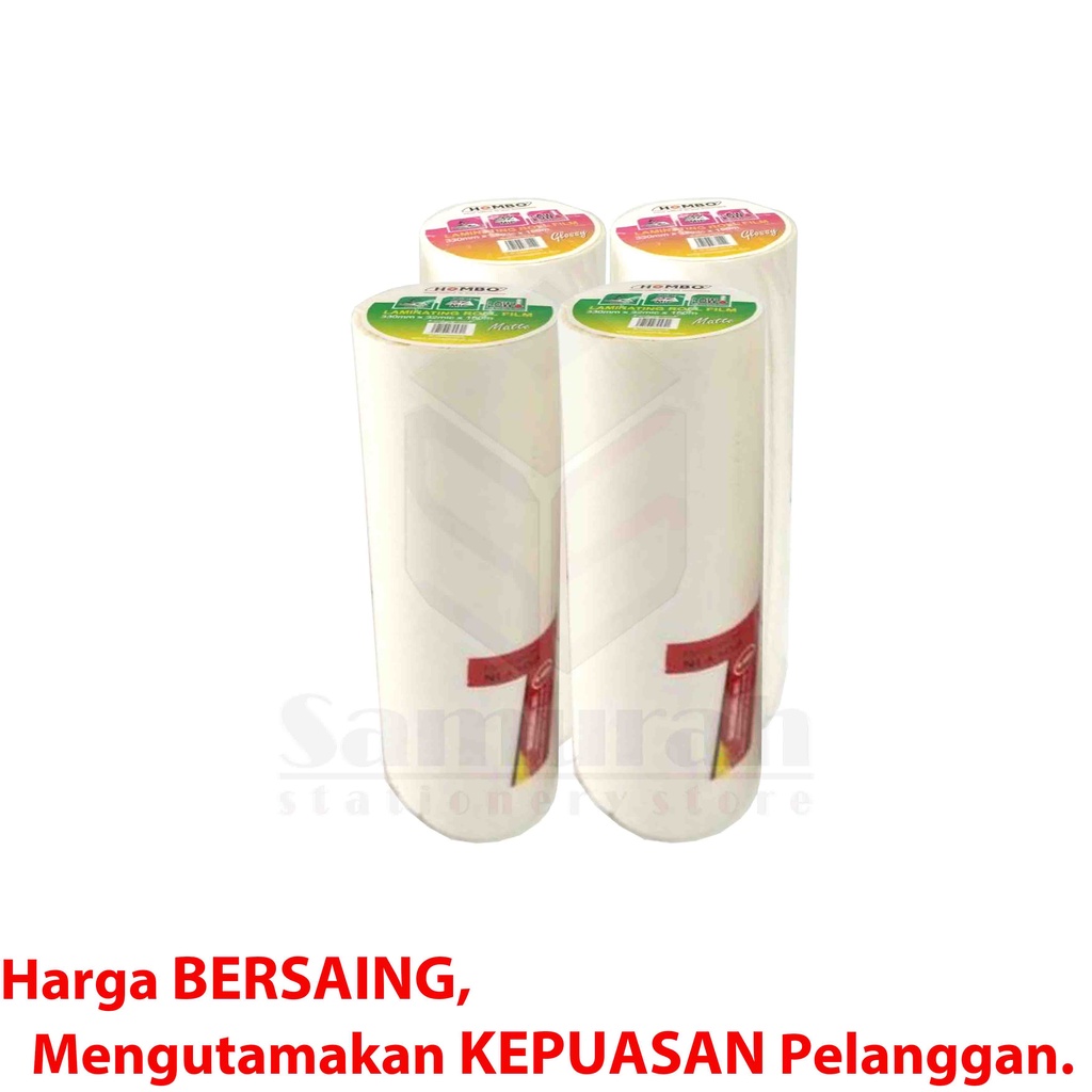 

HJK Plastik Laminating Roll Hombo Glossy - Matte / Doff 32 Micron - isi 100 lembar 320 mm Panjang