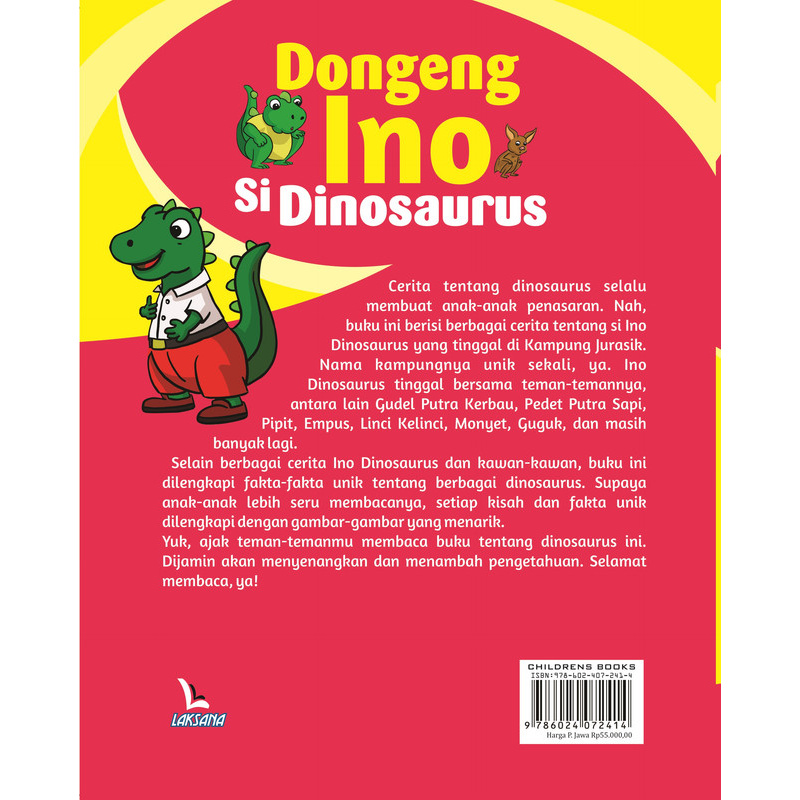 Buku Dongeng Ino Si Dinosaurus - LAKSANA