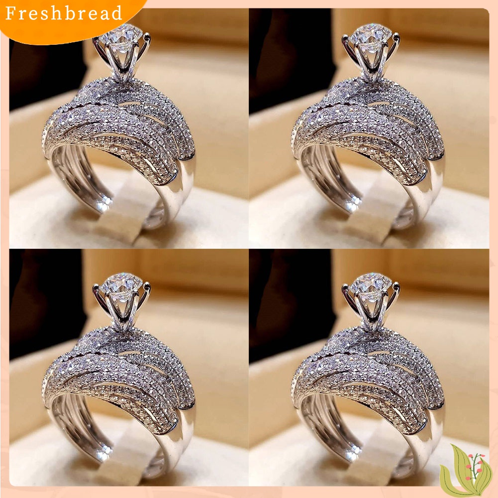 [TERLARIS]Vintage Women Round Wedding Charm Finger Ring Rhinestone Party Jewelry Gifts