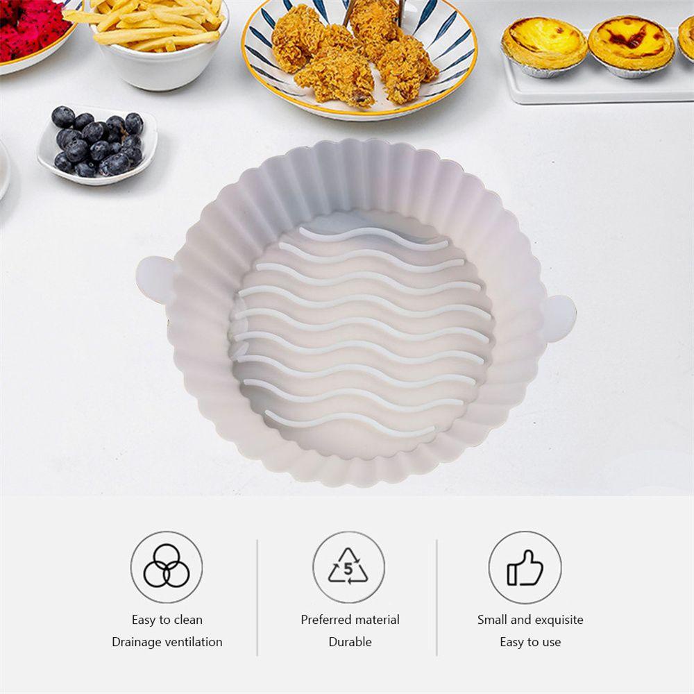 Populer Air Fryer Silicone Pot Multifungsi Alat Masak Non Stick Oven Pengganti Liners Grill Pot Tray AirFryer Aksesoris