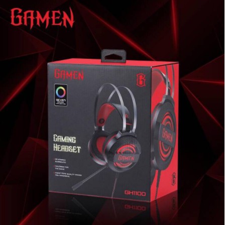 Headphone Gaming HP GAMEN GH1100 Wired Headset Gaming Black With 7 Color