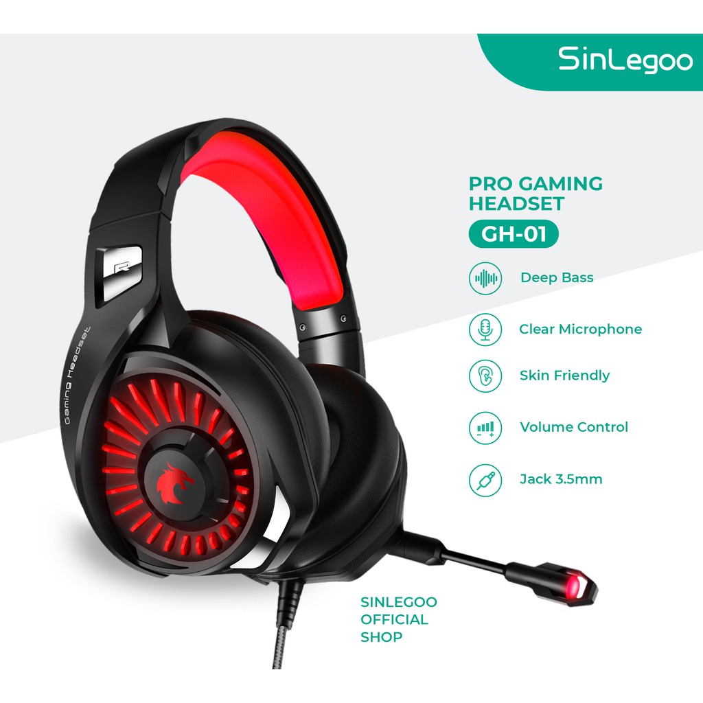 Headphone Gaming Sinlegoo GH-01 Sinlegoo Headset Gaming GH01