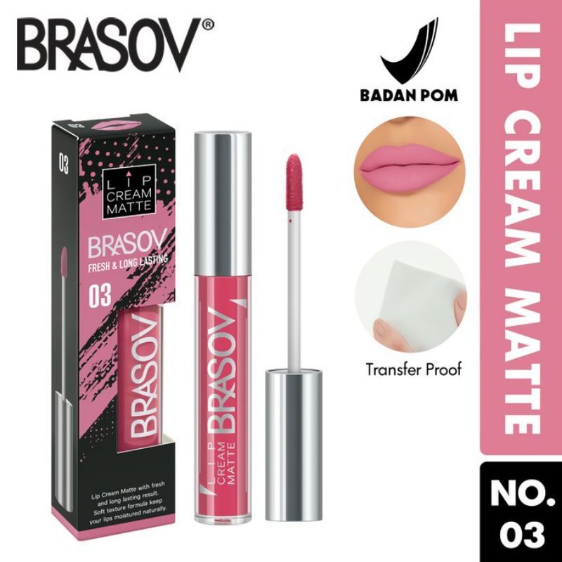 BRASOV Kosmetik Makeup Lip Cream Matte/ LIP CREAM MATTE 6gr