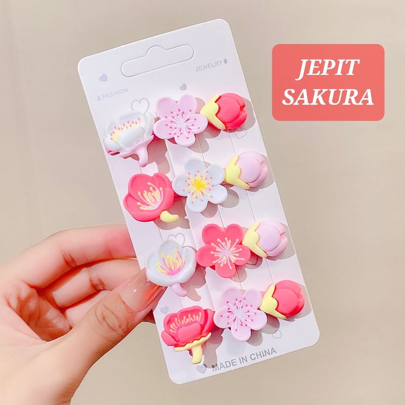 JEPIT RAMBUT SAKURA JEPITA CLIP PONI AKSESORIS RAMBUT FASHION ALA JEPANG KOREA IMPOR