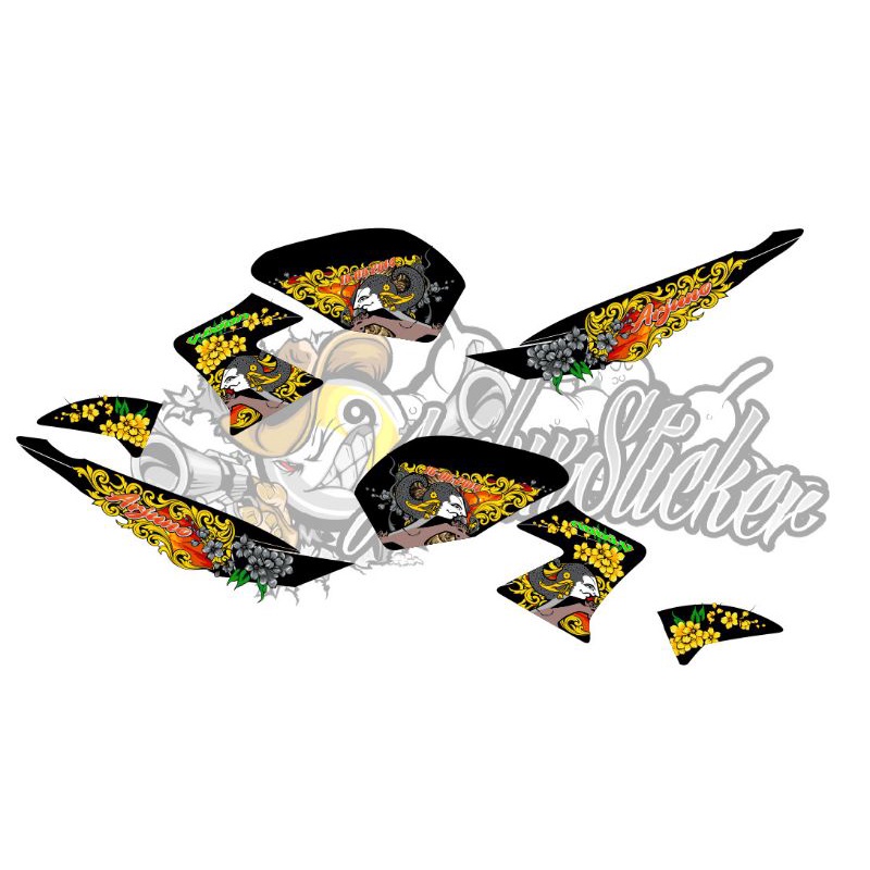 striping vixion old batik wayang bahan transparant
