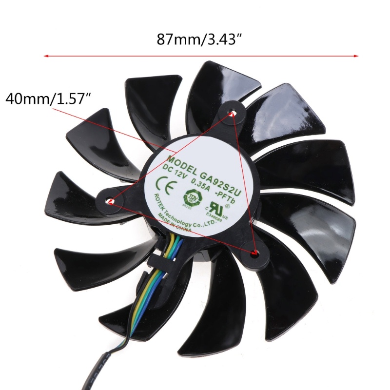 Bt GPU Cooler Fan Untuk ZOTAC GeForce Rtx3060Kipas Grafis Kartu Pendingin 4Pin 12V