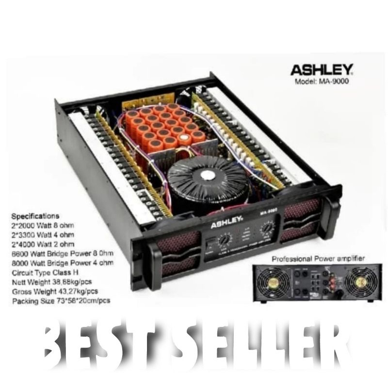 Power Ashley MA 9000 Amplifier Ashley MA9000 Original