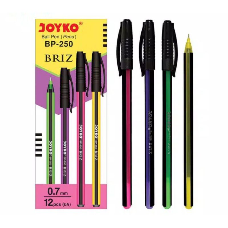 Pulpen Joyko Briz BP-250 0.7mm Grosir (1 Lusin)