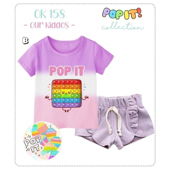 OK158 SETELAN POP IT SHIRT + PANTS