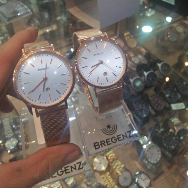 PROMO ORIGINAL... JAM TANGAN COUPLE BREGENZ ROSEGOLD TANGGAL BGZ1018 ORIGINAL