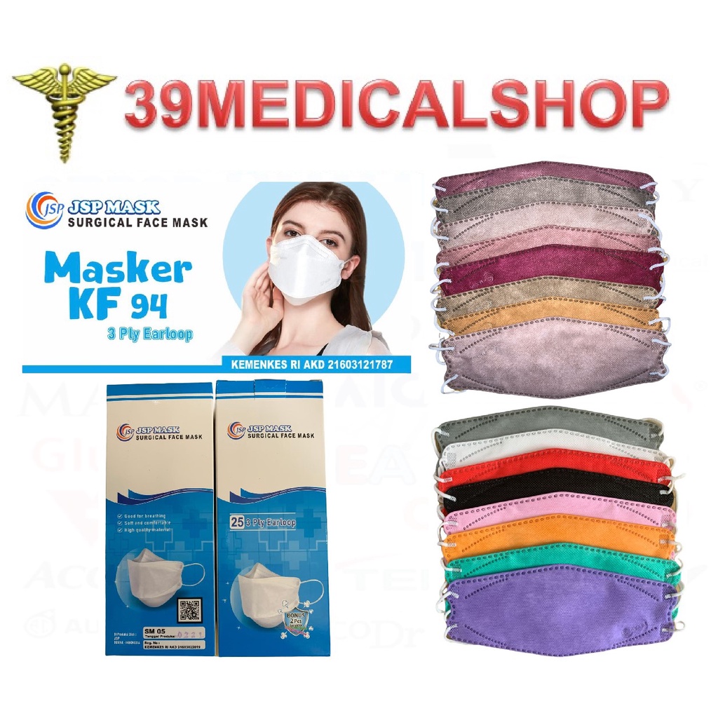 MASKER KF94 JSP 3D SM05 MODEL CONVEX - SURGICAL MASK JSP SM05