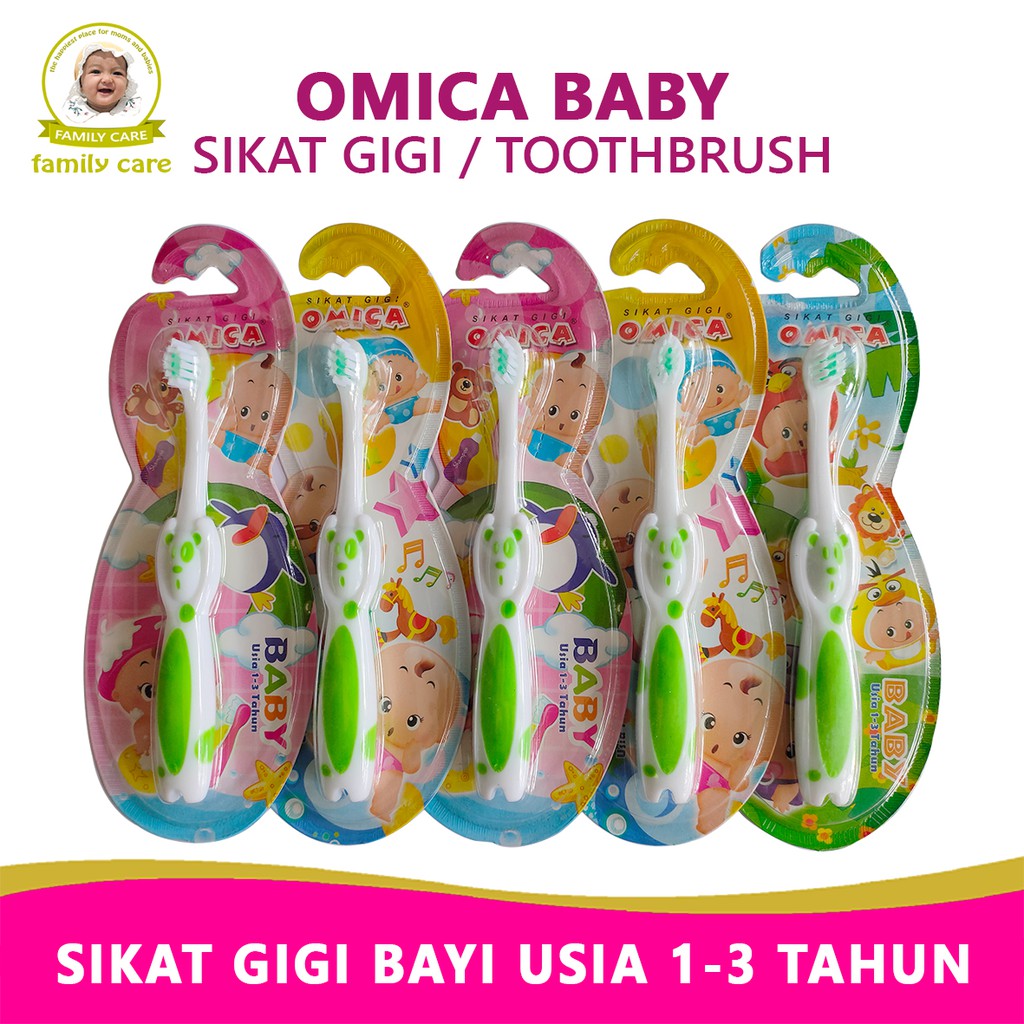 Sikat Gigi Bayi / Anak Omica Baby Usia 1 - 3 Tahun