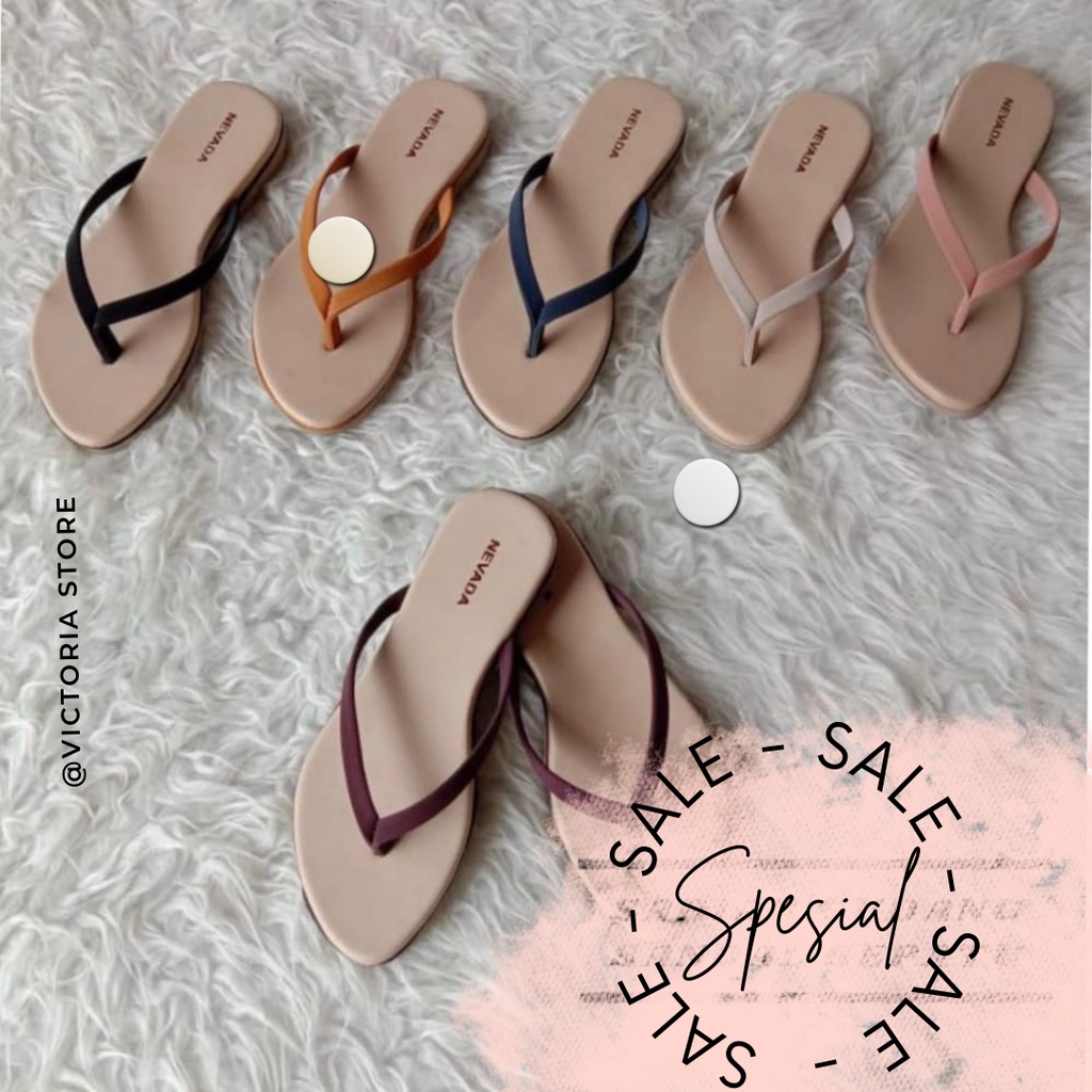 Sandal Japit Wanita Q122 Simpel Sandal Wanita Basic Casual Daily