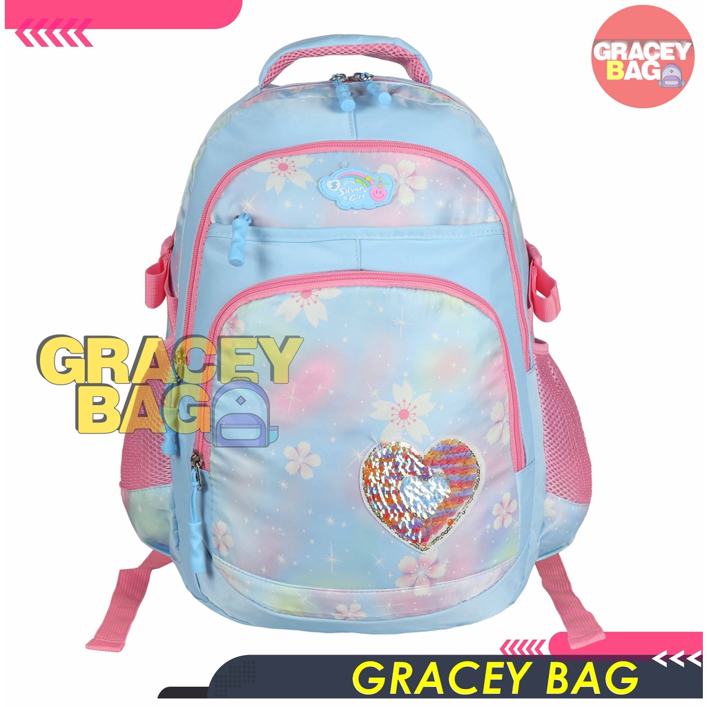 GB-70119E Tas Ransel Sekolah Anak Perempuan / Remaja Silvergirl