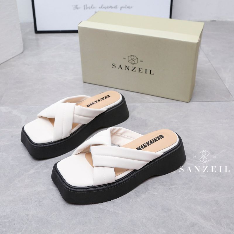 DDXX0079 Wedges Sandal Wanita Fashion Import CAMILLE Slip On Ready Jakarta Bisa COD (WIth Box)