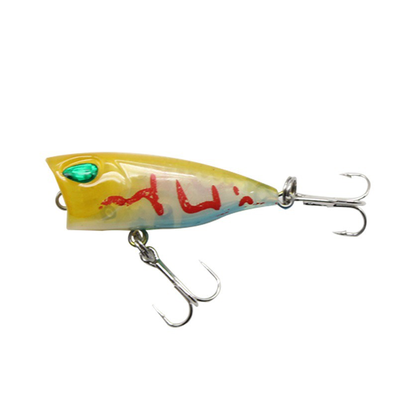 SYFishing 1Pcs Mini Popper Umpan Pancing 4cm 3.3g Fishing Lure Swimbait Ikan Bass Wobbler Kail Memancing Tackle