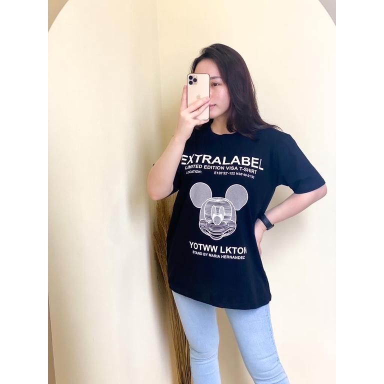 Kaos Oversize Wanita Bahan Cotton Combed 30s Kaos Wanita Lengan Pendek