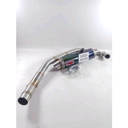 Knalpot Motor Merk R9 Tipe Mugello Stainless Steel Motor CB 150 R