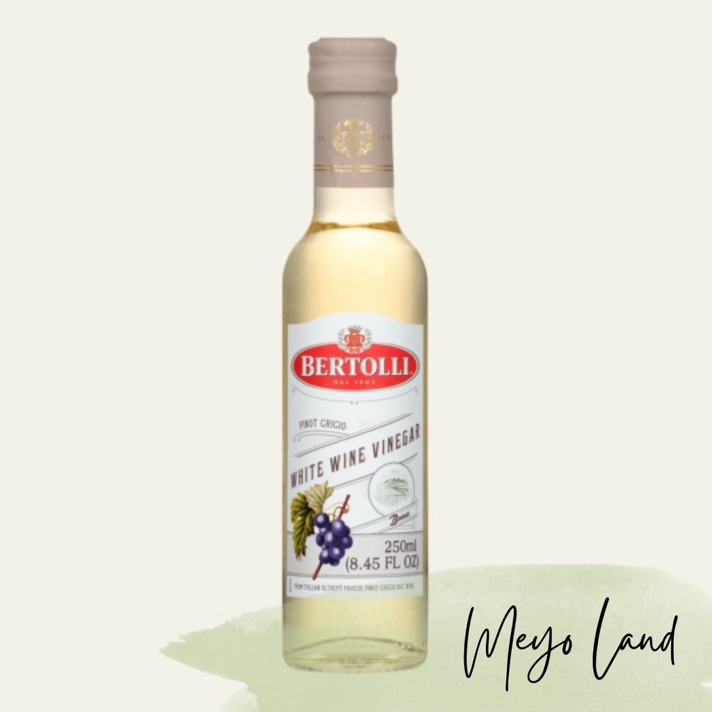 Bertolli White Wine Vinegar 500 ml Cuka Anggur Putih 500ml Import Italy Grape