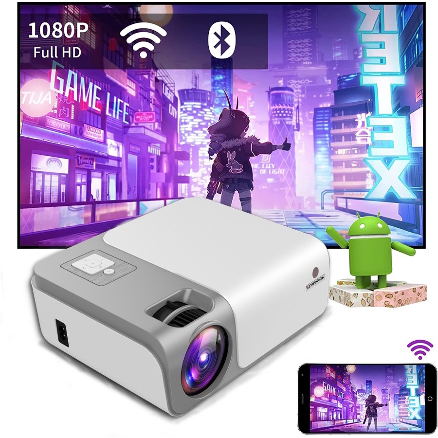 CHEERLUX C50 Smart Mini Projector Android WiFi 1080P Resolution Full HD 4000 Lumens