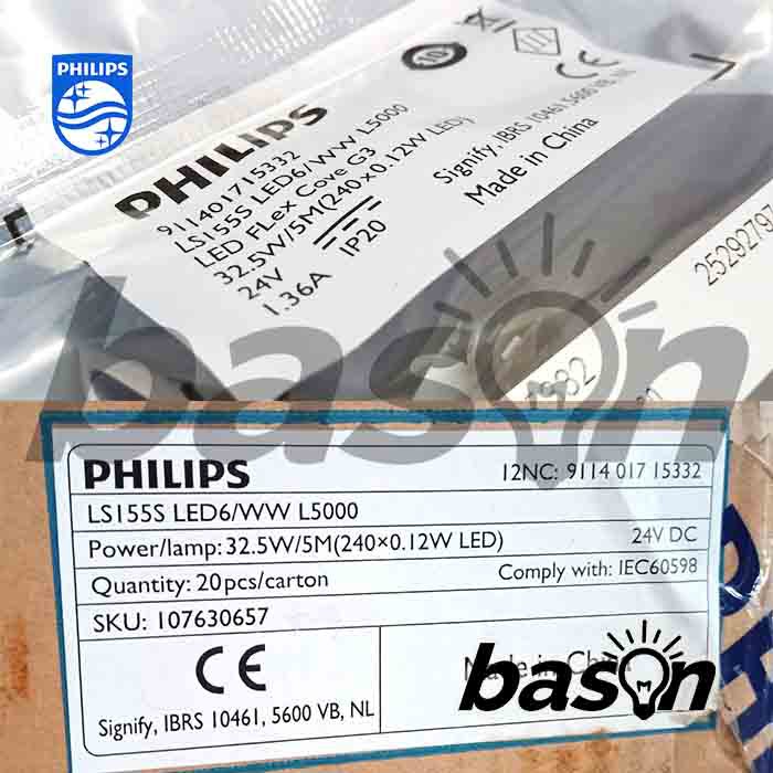 PHILIPS LS155S IP20 600lm/m 5Meter 24Volt - LED Strip Dimmable FlexCove Trade