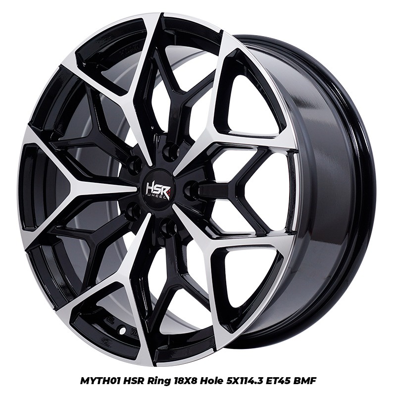 HSR Wheel Velg Mobil MYTH01 Ring 18 Velg Racing HRV Xpander Innova Terios Rush Terbaru