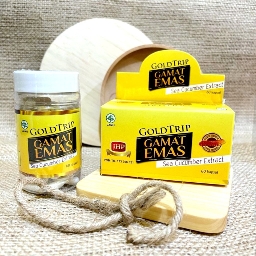 (100% ASLI) Kapsul GOLD TRIP isi 60 Kpsl A354 Goldtrip Jelly Gamat Emas Obat Herbal Luka Nyeri Sendi