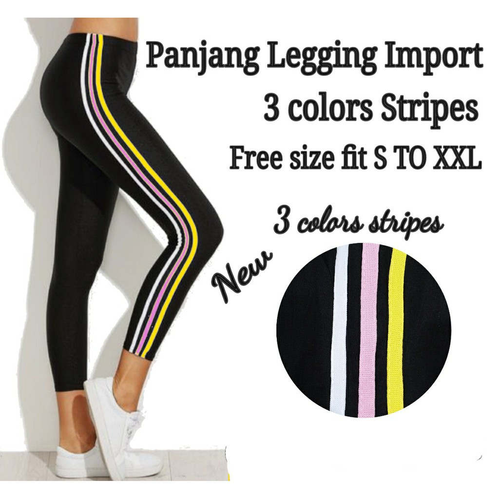 (COD) Legging Import 3 Color / Pakaian Wanita / Celana / Legging