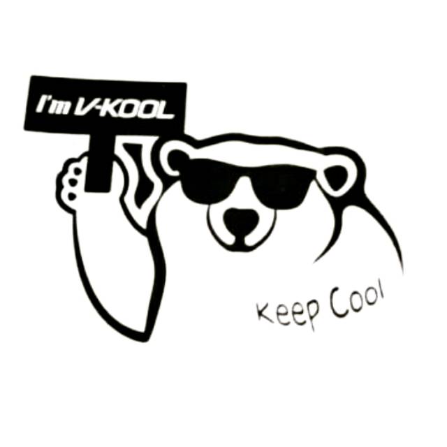 Stiker Mobil Sticker Im V Kool Beruang VKool V-Kool Bear bkn Llumar
